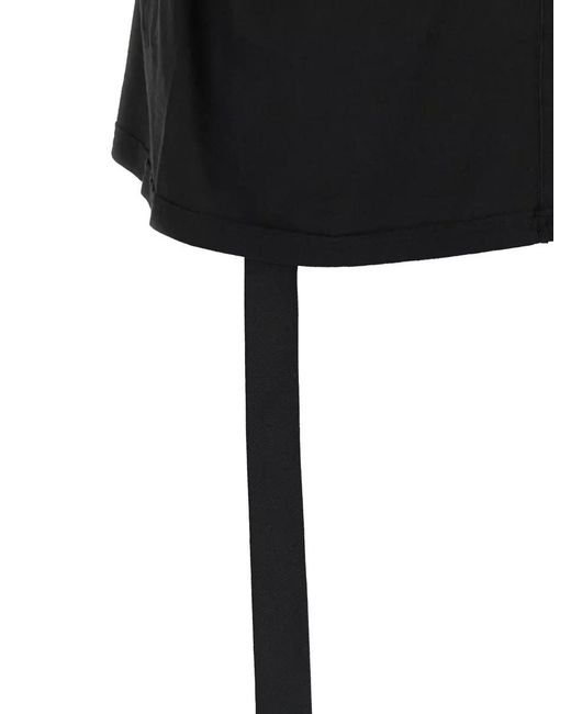 Rick Owens Black Cotton Cropped T-Shirt