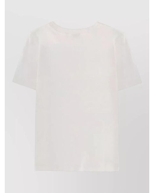 Chloé Natural Logo-Print Cotton T-Shirt