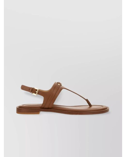 Michael Kors Brown "Mandy" Flat Sole Sandals