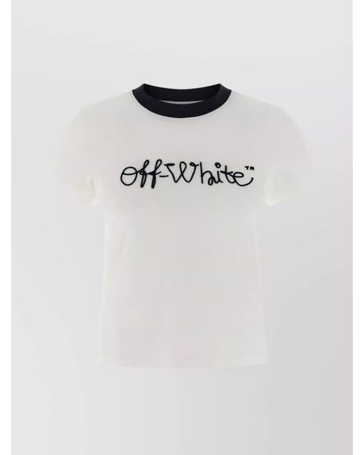 Off-White c/o Virgil Abloh White Script Logo Short Sleeve T-Shirt
