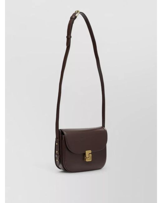 Soeur Brown Bellissima Leather Small Crossbody Bag