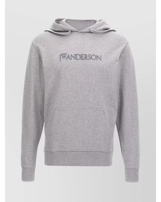 J.W. Anderson Gray Logo Embroidery Hoodie