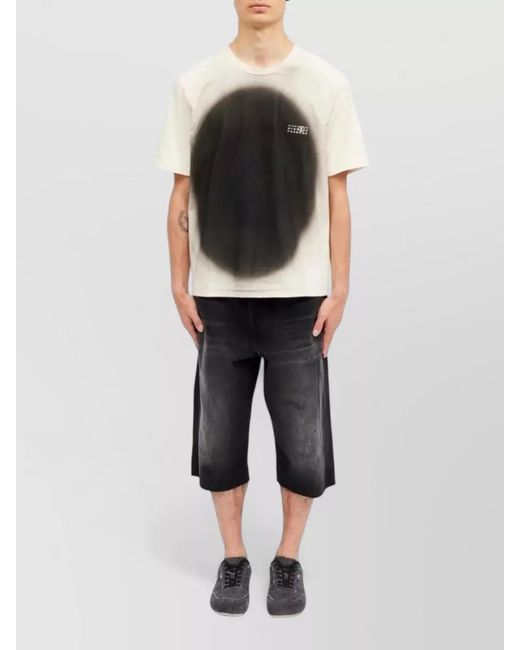 MM6 by Maison Margiela Multicolor Graphic Print Crew Neck Short Sleeve T-Shirt for men