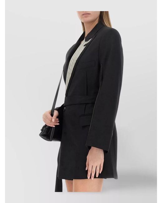 Victoria Beckham Black Double-Breasted Mini Dress