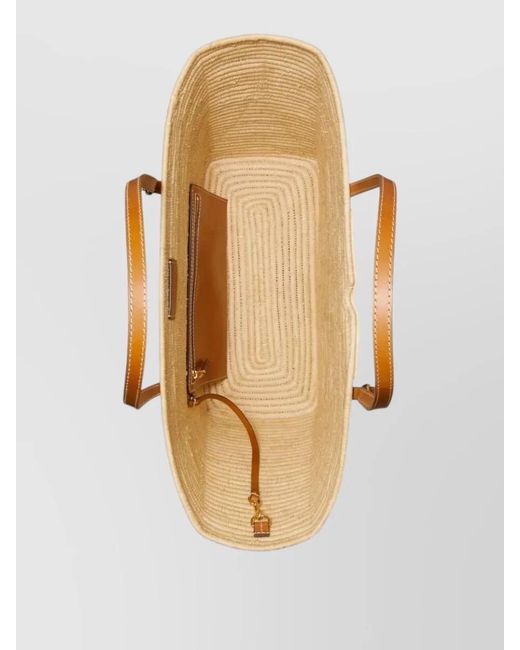 Tory Burch Natural Ella Large Beach Straw Tote Bag