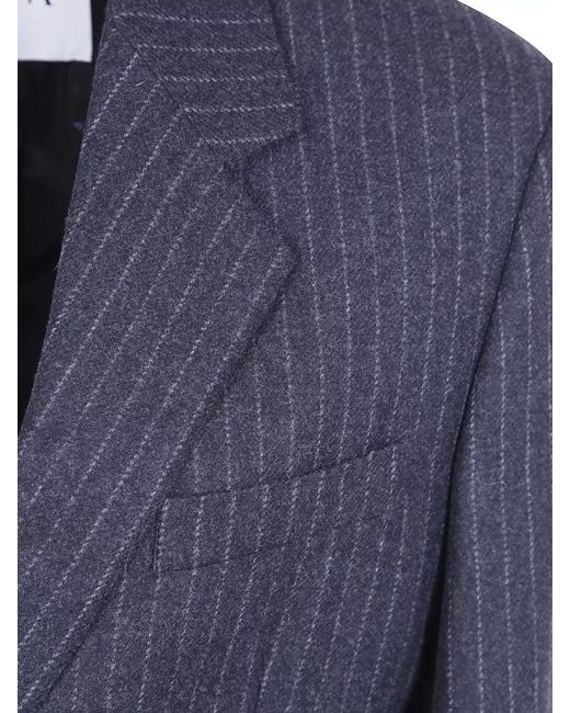 Filippa K Blue Pinstripe Wool Blazer