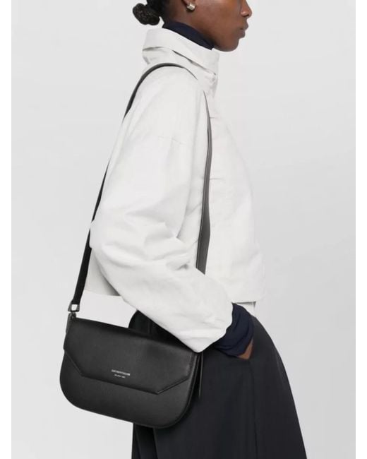 Emporio Armani White Leather Crossbody Bag Adjustable Shoulder Strap