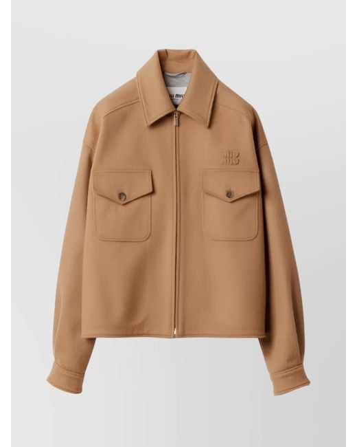 Miu Miu Natural Wool Fitted Jacket