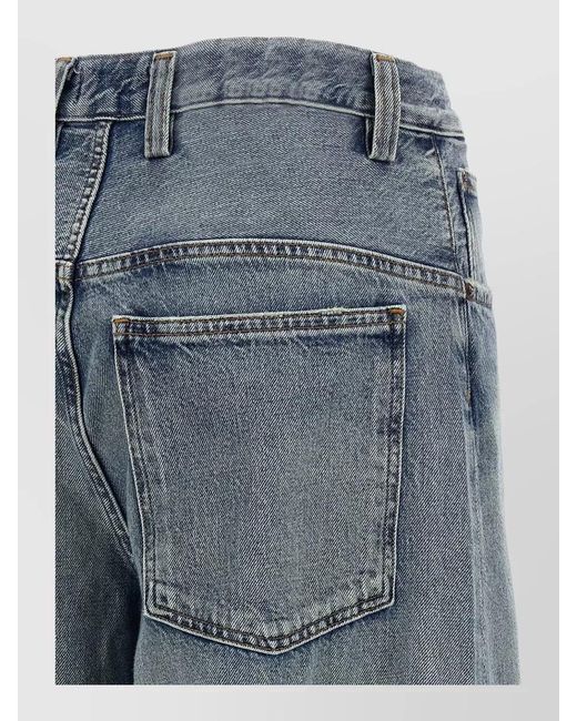 Agolde Blue High Waist Wide Leg Denim Jeans