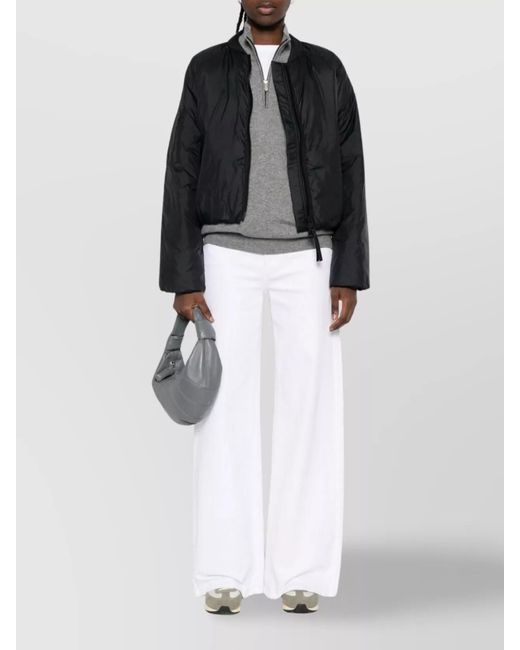 Canada Goose Black Quilted Cropped Bomber Jacket