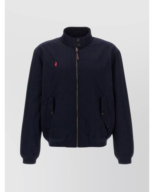 Polo Ralph Lauren Blue Cotton Bomber Jacket for men