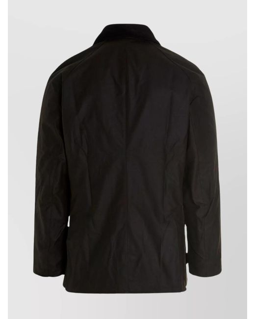 Barbour Black Waxed Cotton Ashby Jacket for men