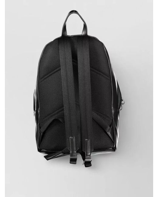 Calvin Klein Black Faux Leather Backpack for men