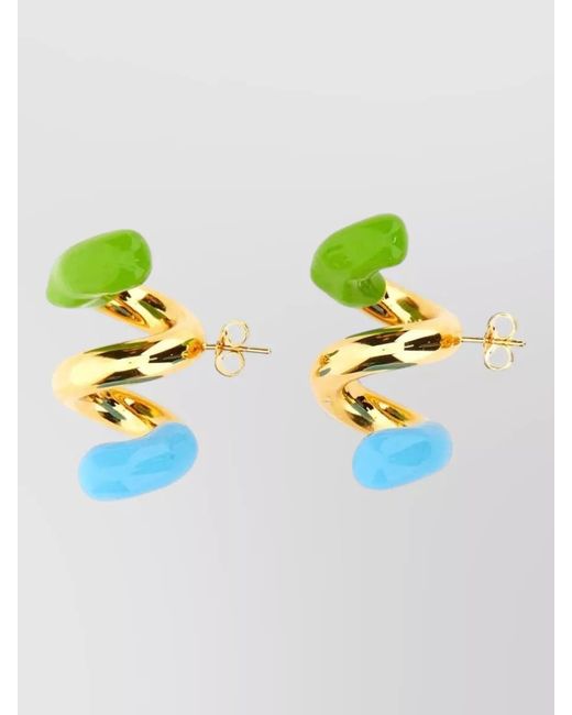 Sunnei Metallic Double Twist Hoop Earrings Design