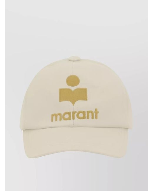 Isabel Marant Natural Tyron Cotton Baseball Hat With Sporty Style