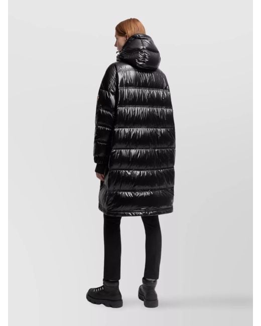 Moncler Black Down Hooded Long Puffer Jacket