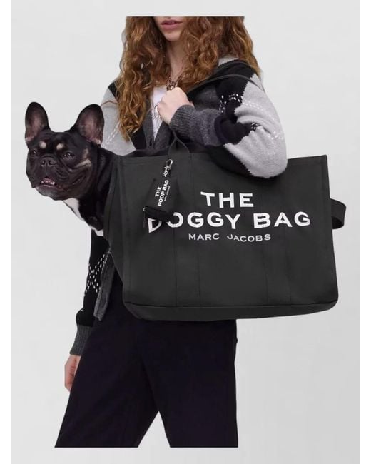 Marc Jacobs Black Rectangular Tote Bag Top Handles Design