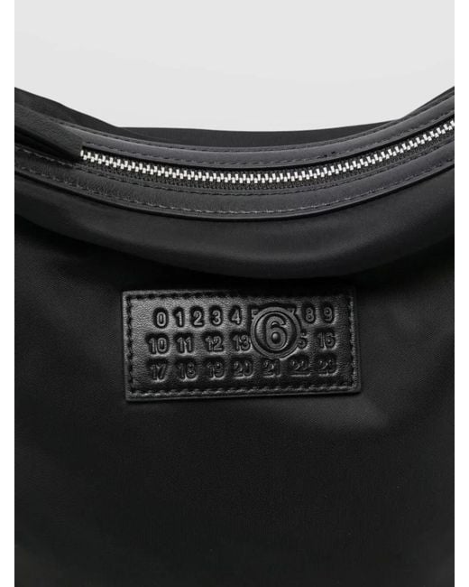 MM6 by Maison Margiela White Nylon Crossbody Bag Adjustable Strap Casual
