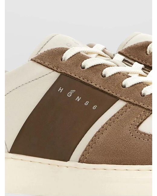 Hogan Metallic Leather Low-Top Sneakers for men