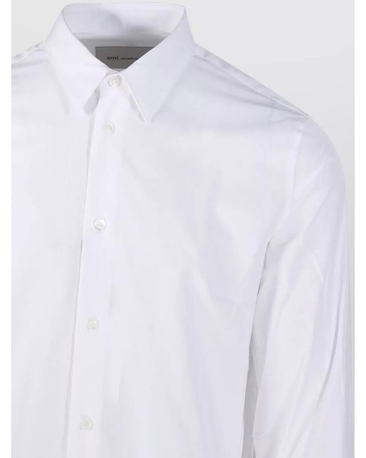 AMI White Cotton Tailor Shirt for men