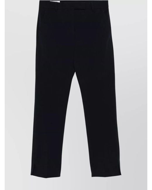 Incotex Blue Cropped Straight-Leg Trousers