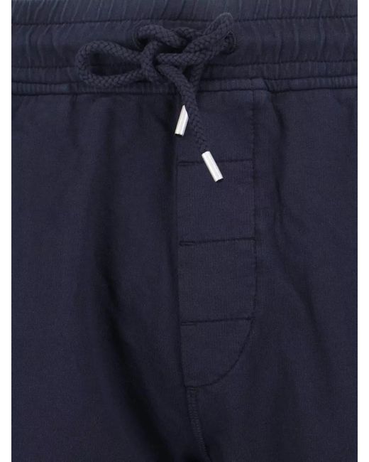 C P Company Blue Cotton Straight-Leg Bermuda Shorts for men