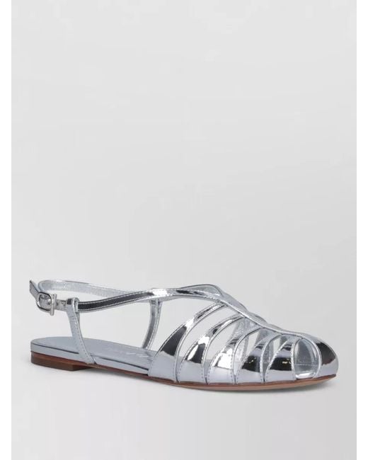 Ferragamo Metallic Leather Sandals