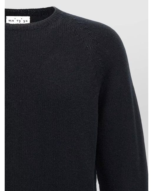 Ma'ry'ya Blue Knit Pullover Crew Neck Long Sleeves for men