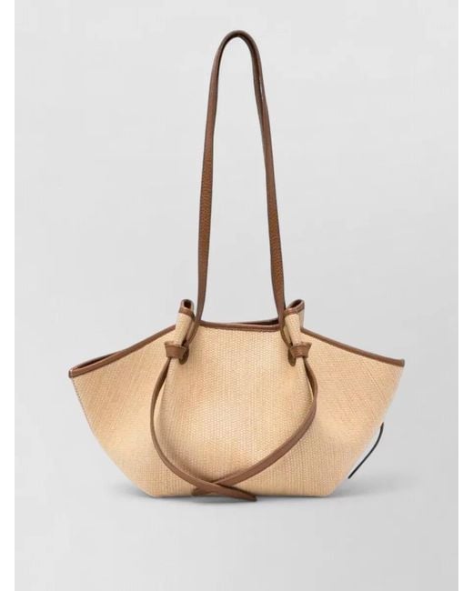 Yuzefi Natural Mochi Suede Tote Bag Structured Shape