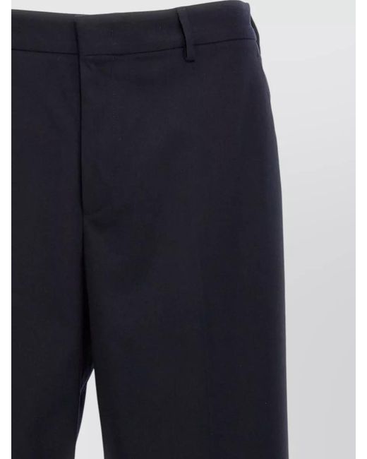 Cellar Door Blue Nuv Tailored Pants Belt Loops Pleats for men