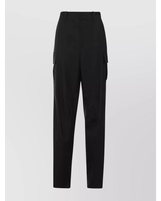 Bottega Veneta Black Wool Cargo Trousers