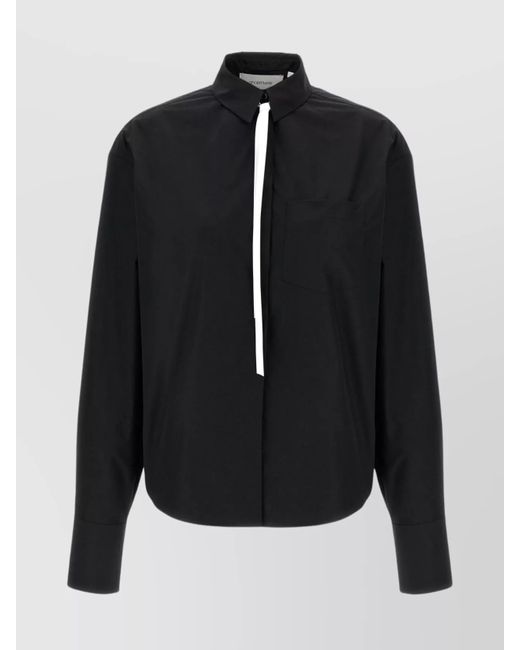 Sportmax Black Cotton Poplin Shirt