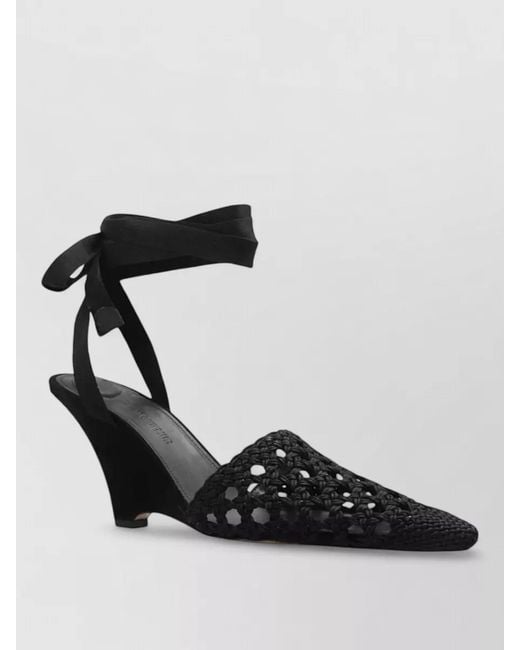 Jacquemus Black Espadrille Pumps H Wedge Heel Embroidery
