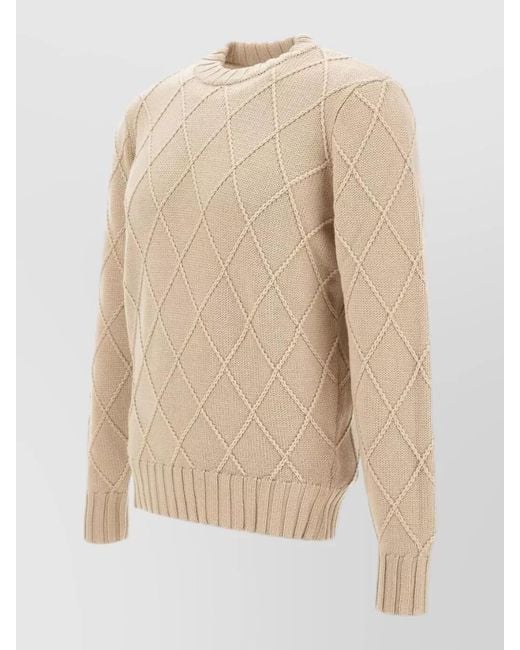 Filippo De Laurentis Natural Crew Neck Jumper for men