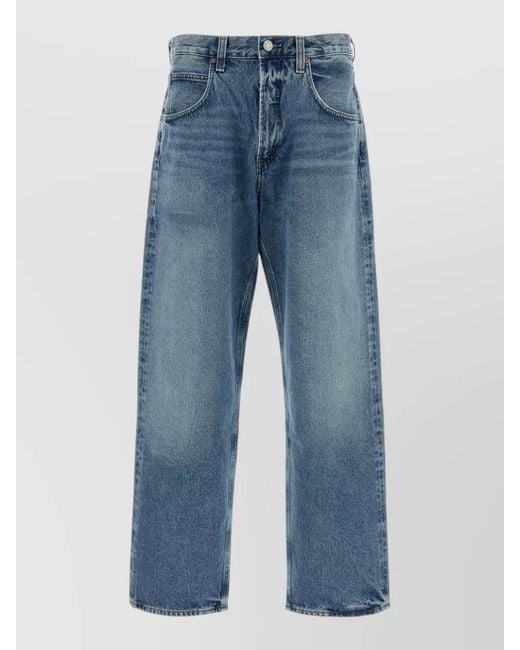 Agolde Blue High Waist Wide Leg Denim Pants for men