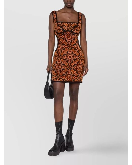 MARINE SERRE Brown Short Dresses