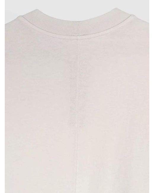 Rick Owens White Jumbo Short Sleeve Crew Neck T Shirt for men
