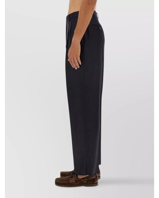 Etro Blue Wool Tailored Trousers for men