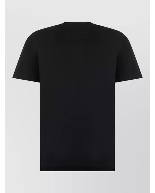 Zegna Black Short Sleeve Crew Neck Standard Fit T Shirt for men