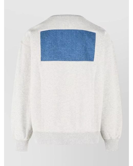 Maison Margiela White Cotton Crew Neck Sweatshirt Long Sleeves for men
