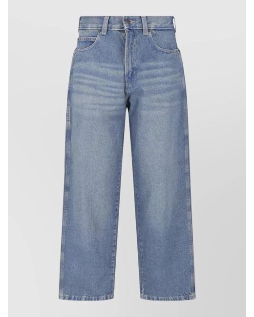 Dickies Blue Straight Denim Trousers Belt Loops Pockets for men