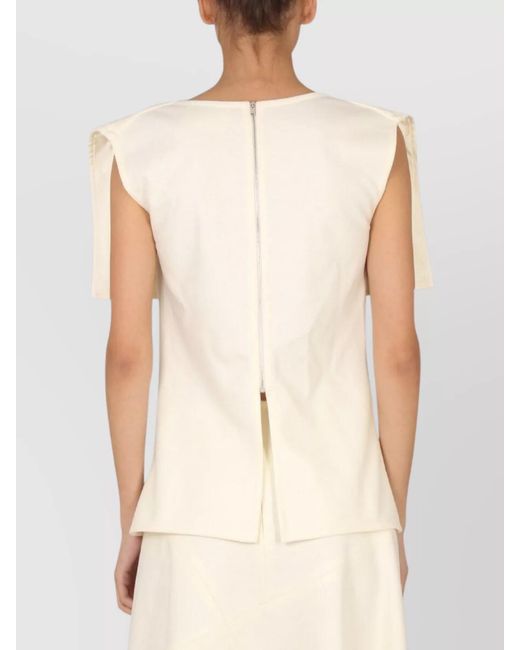 Jil Sander White Wool Blouse