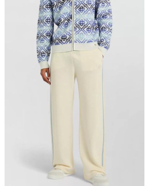 Casablanca Blue Ribbed Zip Cardigan for men