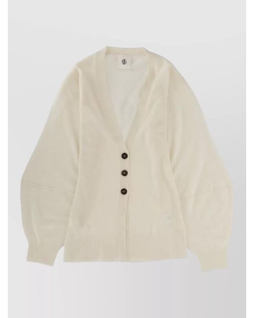 THE GARMENT Natural V Neck Como Knit Cardigan Top