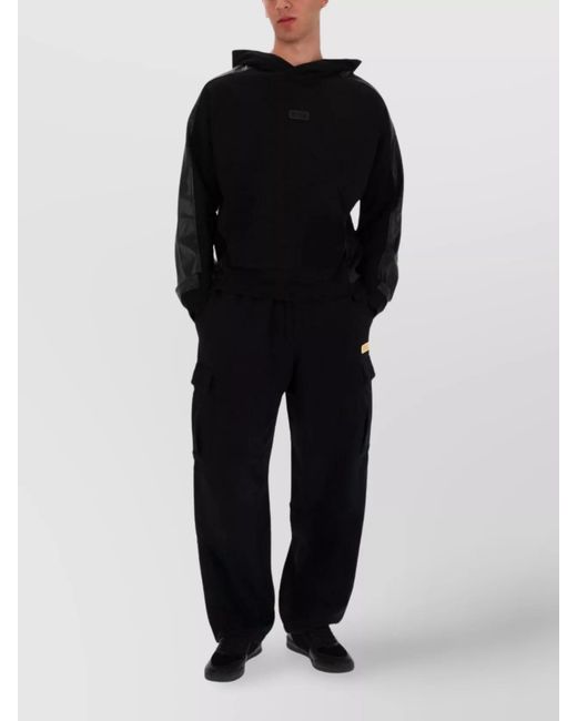 Versace Jeans Couture Black Cotton Hoodie for men