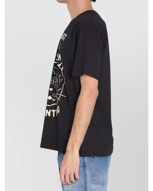 Valentino Garavani Black Printed Cotton T-Shirt for men