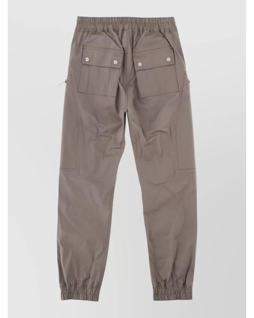 Rick Owens Multicolor Pants Elastic Waistband Zipper Side Back Pockets for men