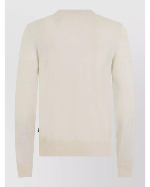 Boss Natural Virgin Wool Crew-Neck Long-Sleeve Sweater for men