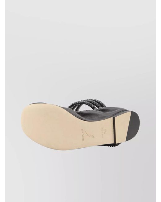 Rene Caovilla Multicolor Lambskin Crystal-Embellished Ballerina Shoes
