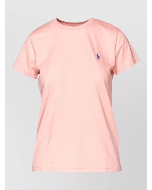 Polo Ralph Lauren Pink Cotton Classic-Fit Logo T-Shirt